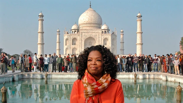 Oprah Winfrey’s guards scuffle with Indian media