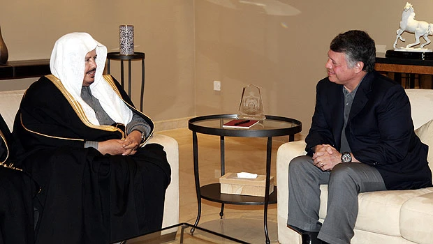 Shoura chief holds talks with Jordanian monarch