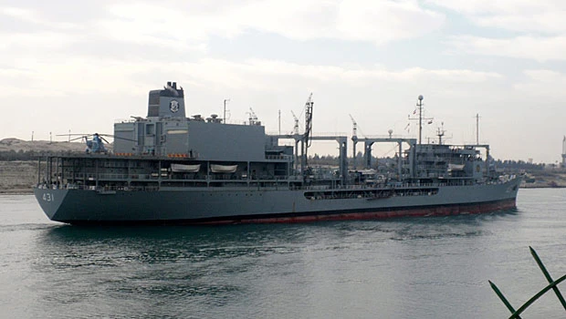 Iranian navy ships return from Syria through Suez