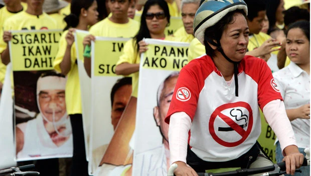 Protesters picket key tobacco show in Philippines