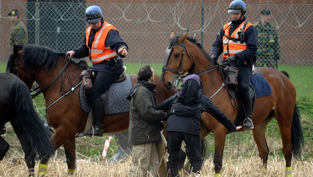 200 protesters detained outside NATO
