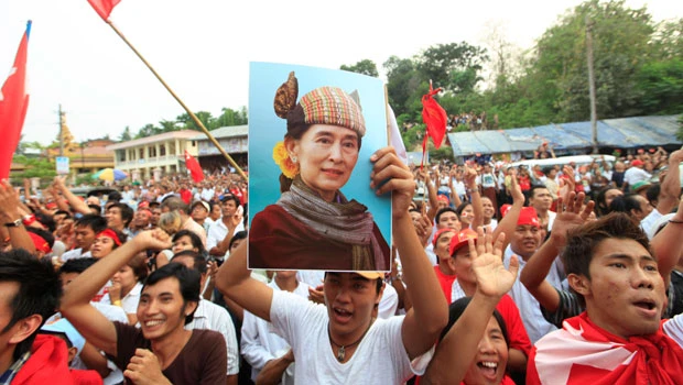 Myanmar opposition claims by-election win for Suu Kyi
