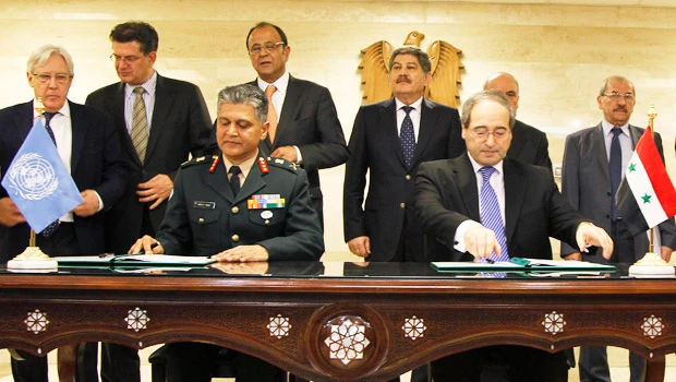 Syria-UN sign agreement on monitoring mission
