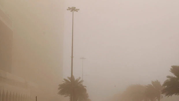 Dust storms reduce visibility