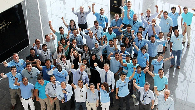 Etihad Airways celebrates Manchester City title win