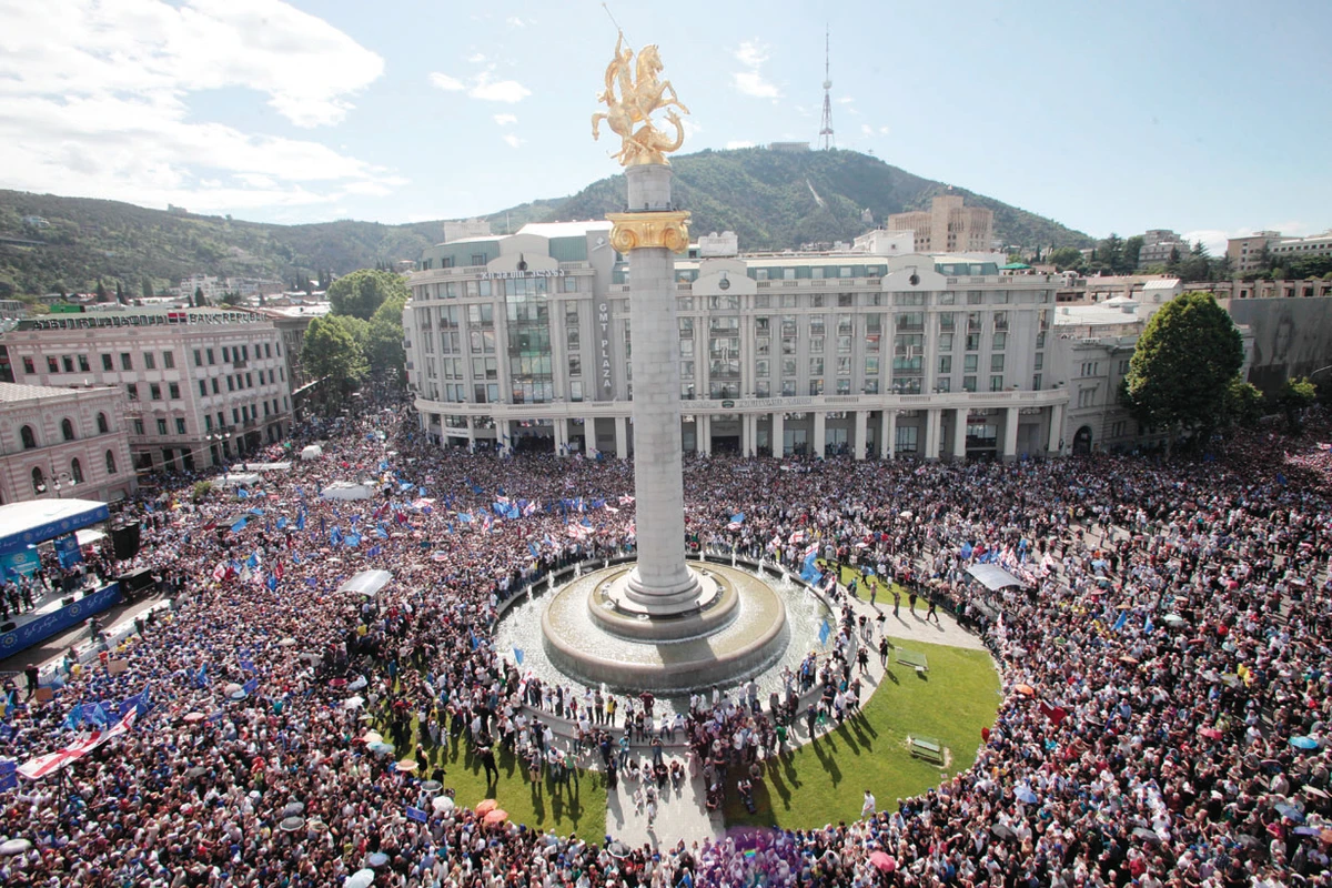 Opposition holds massive march in Georgian capital