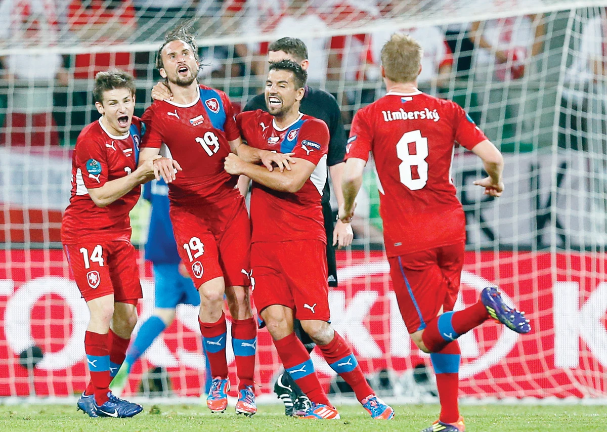 Greece lifts gloom back home; Czechs deflate Poles
