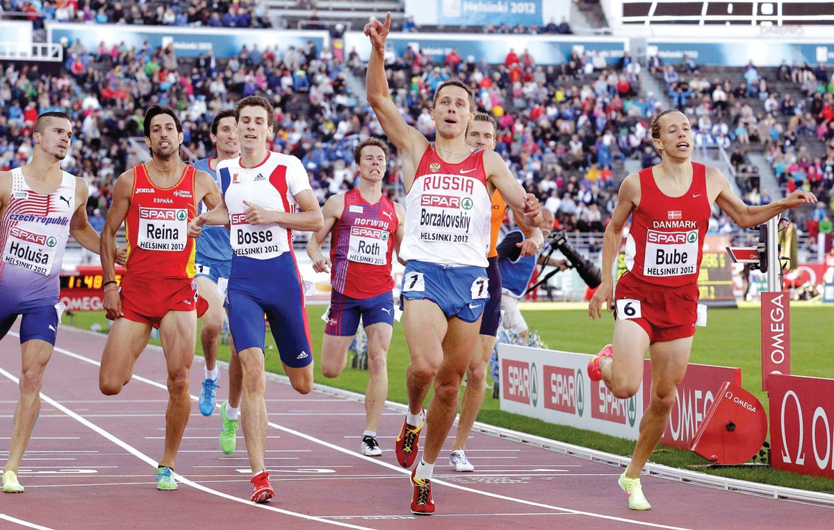Borzakovskiy wins 800 at Europeans