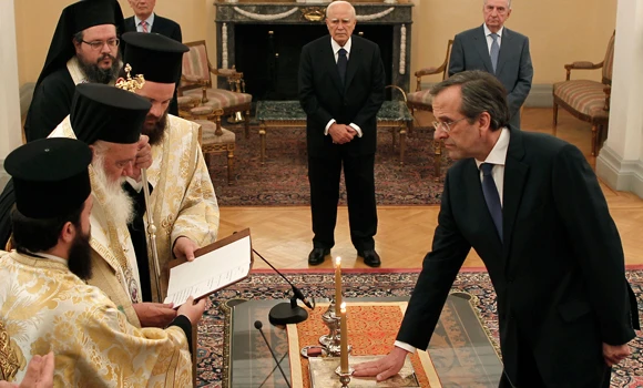 Conservative sworn in as 4th Greek PM in 8 months