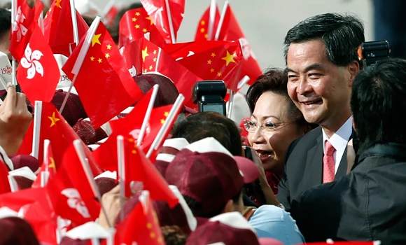 Huge demo as Hong Kong marks 15 years under China