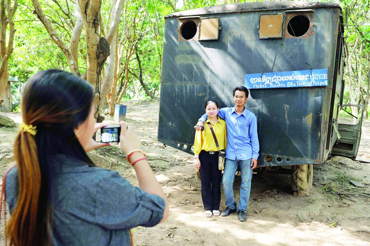 Cambodian town with bloody past lures tourists