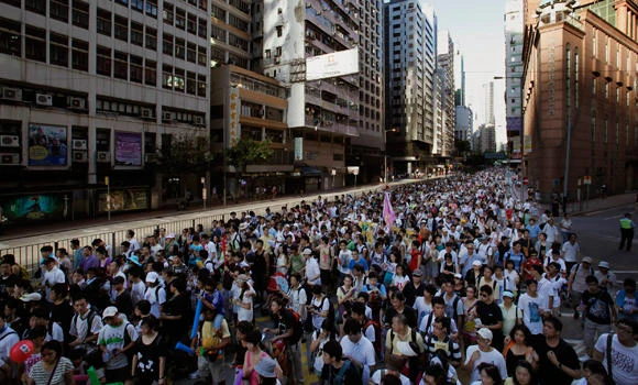 Hong Kong protests education plan, calls it Chinese propaganda