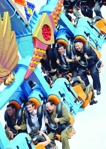 Diplomats joined Kim on theme park ride