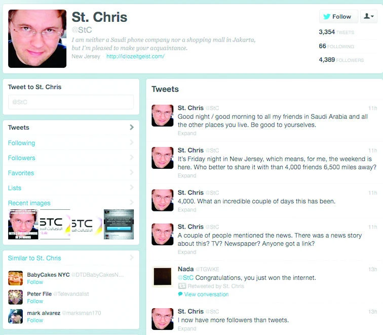 Twitter handle mix-up lands Jersey user over 4,000 Saudi tweeps