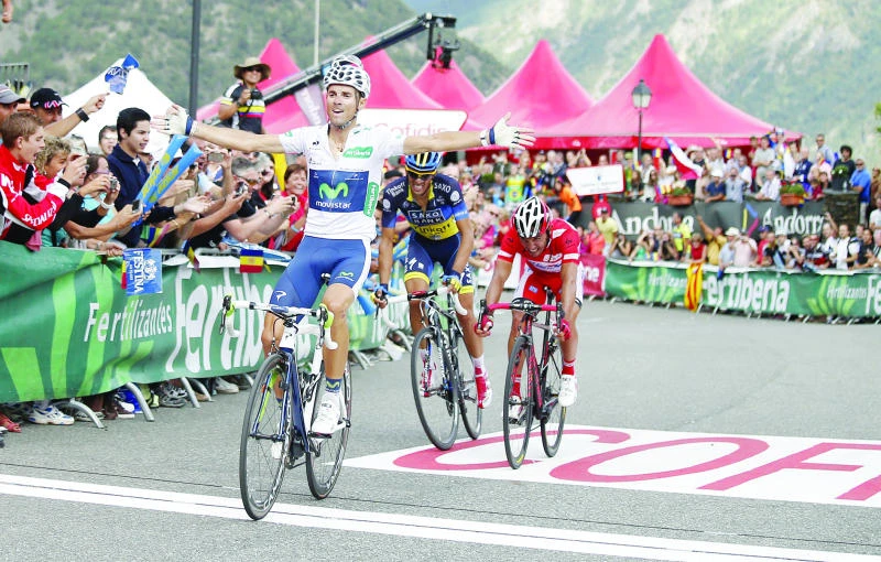 Valverde wins eighth stage of Vuelta; Rodriguez retains lead