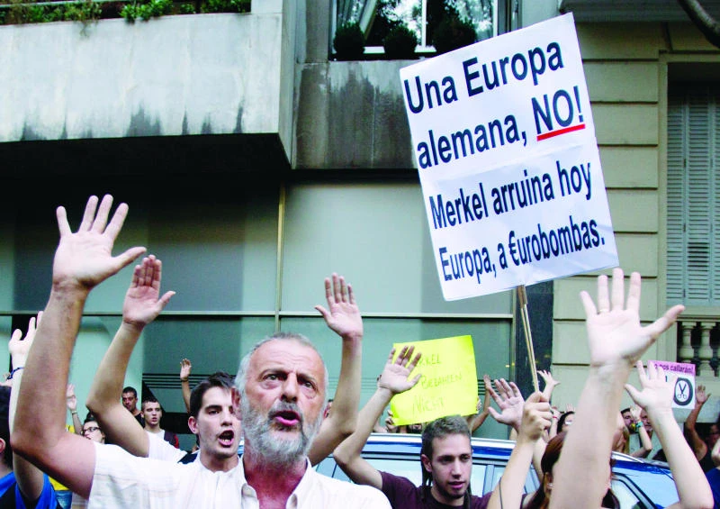 Anti-austerity protests grip Spain, Portugal