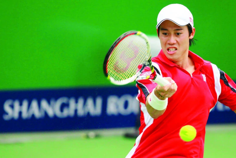 Nishikori, Isner score