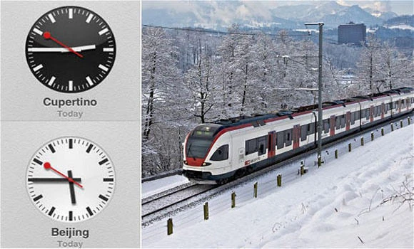 Swiss rail firm agrees deal with Apple over clock app