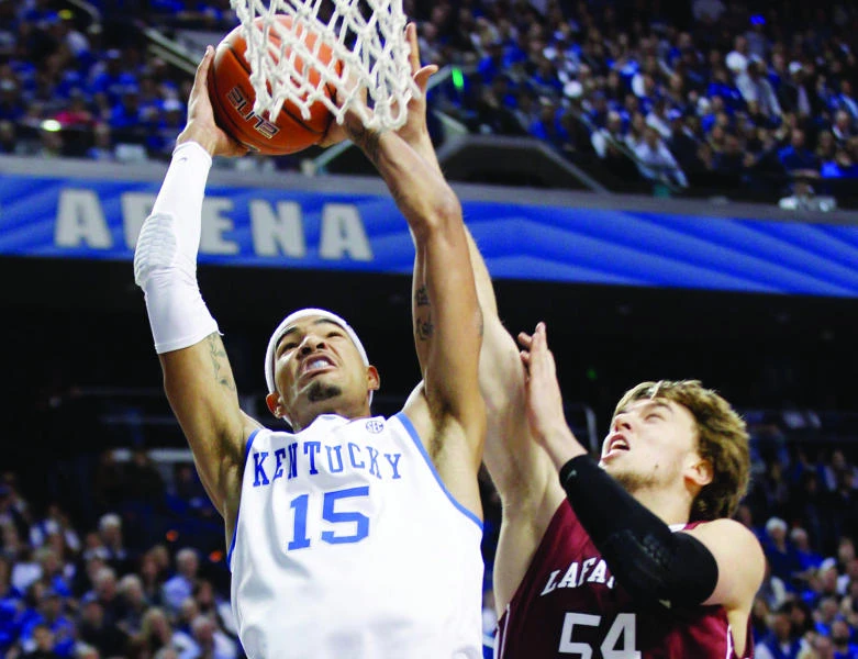No. 3 Kentucky rolls past Lafayette