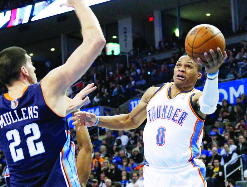 Thunder crush Bobcats by 45 points