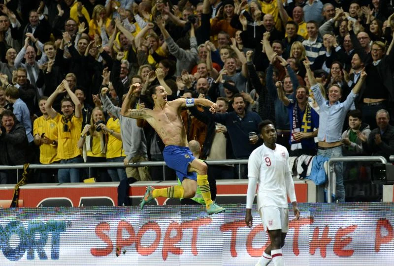 Acrobatic Ibrahimovic shoots down England