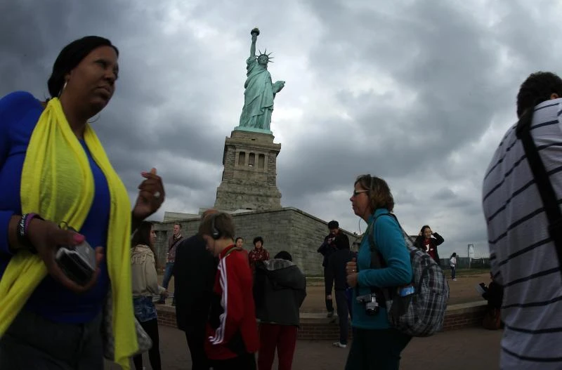 Statue of Liberty lit for 1st time since Sandy