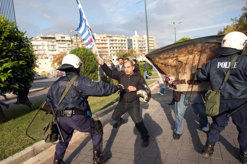 Greek protesters target German diplomat