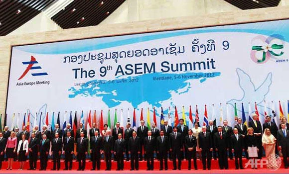 Asia-Europe leaders reject trade protectionism