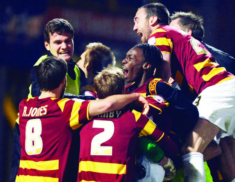 Bradford shows door to Arsenal in League Cup