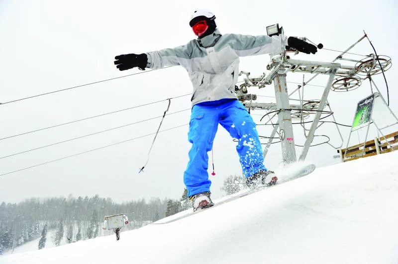 No peaks? No problem for Latvian downhill ski fans