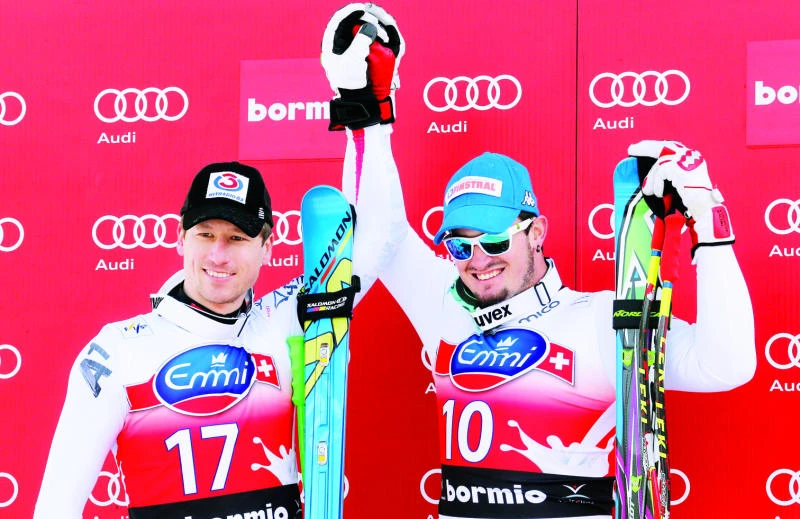 Reichelt, Paris share downhill victory in Bormio thriller