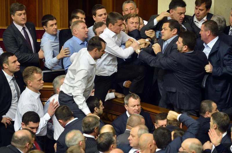 Ukraine parliament speaker elected amid brawls