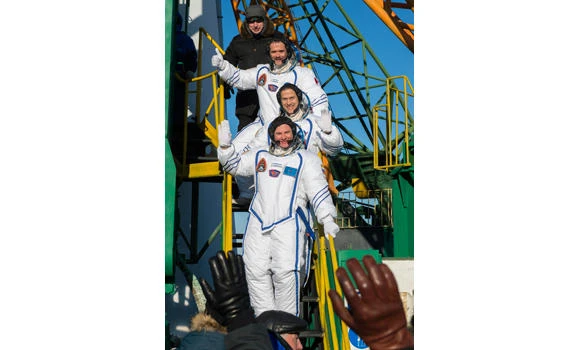 Three astronauts blast off for ISS from Kazakhstan