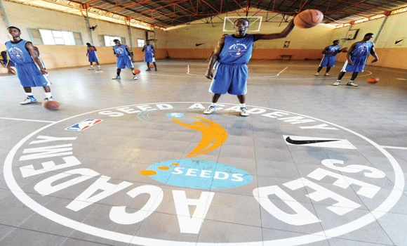 Shooting hoops at Senegal’s Seeds Academy