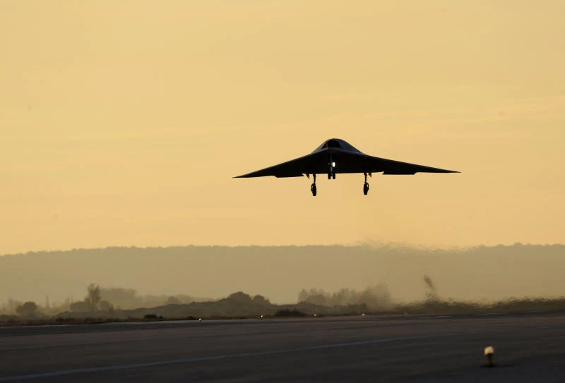 European stealth combat test drone flies in France