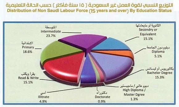 Saudi labor force exceeds 4.8 million