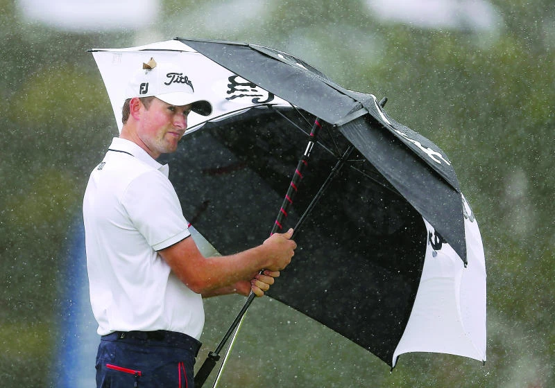 PGA Tour season opener halted by strong winds