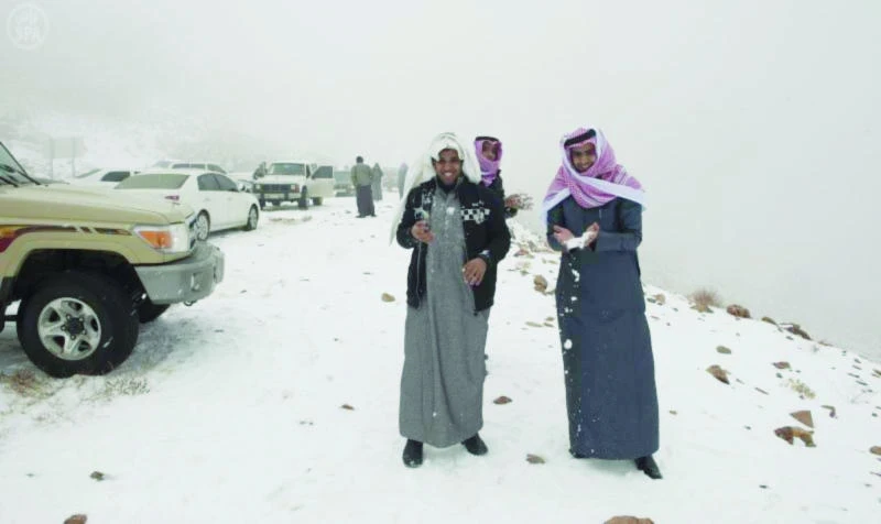 It’s snowing ... in Saudi Arabia!