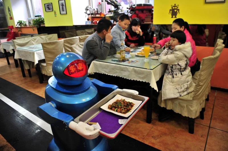 A Chinese restaurant where robots cook and serve food