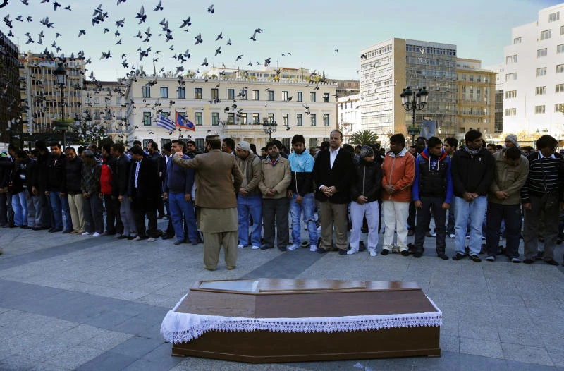 Protests in Athens after Pakistani stabbed