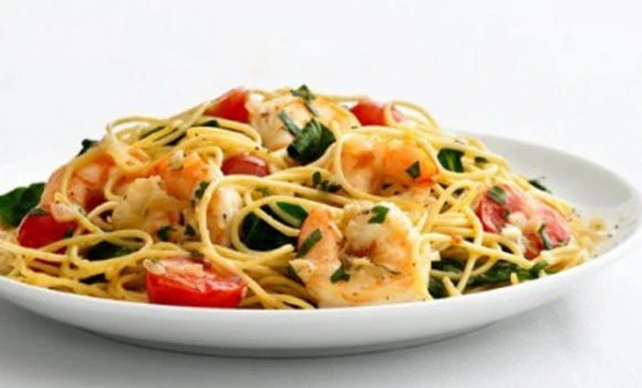 Shrimp pasta tops eating list