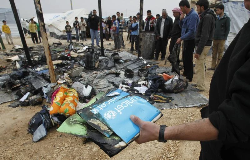 Jordan policeman hurt as Syrian refugees riot