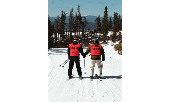 No fear: Blind skiers glide down the slopes