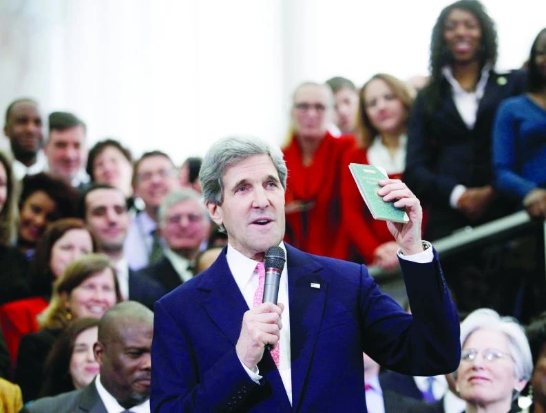 Kerry says has ‘big heels to fill’ as US top diplomat