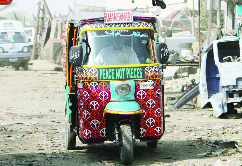 Eye-catching rickshaws promote peace in Pakistan
