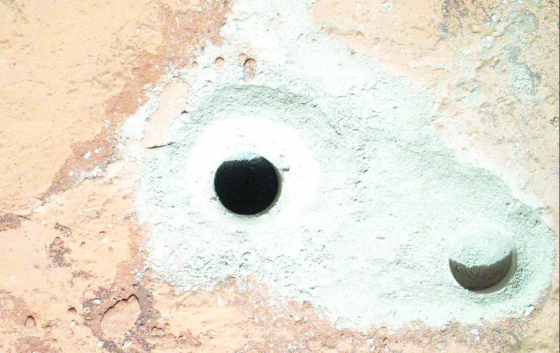 In milestone, Mars rover collects first bedrock sample