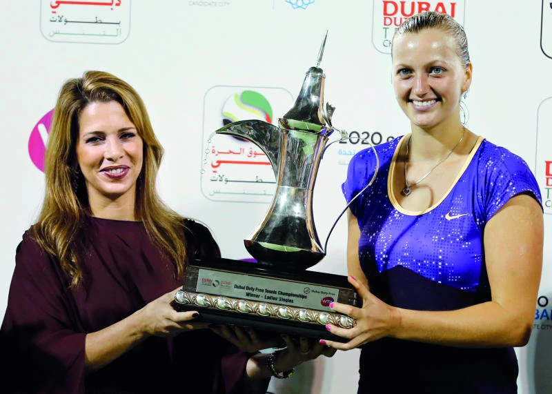 Kvitova nails 10th title in Dubai