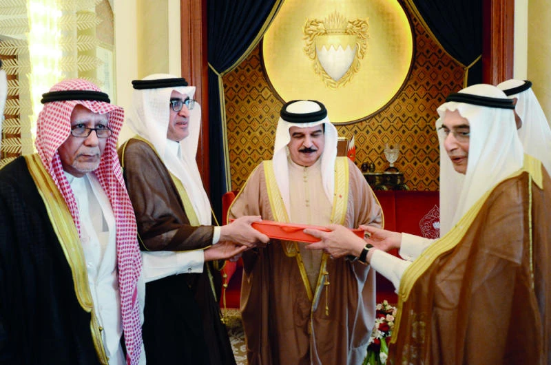 King of Bahrain receives book on Prince Issa Al-Khalifa