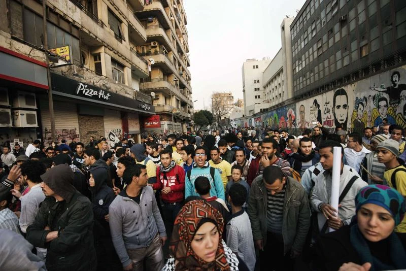 Anti-government protesters march across Egypt