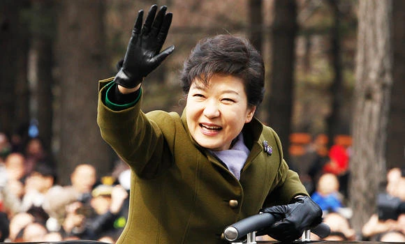 South Korea swears in first female president